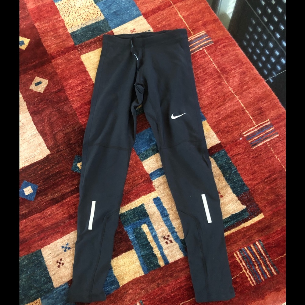 Men’s Nike Black Dri-Fit Running Pants w/zippers.